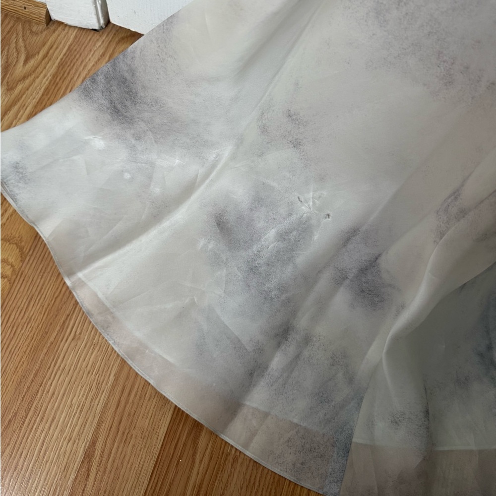 Grace Ling Silk Bias Slip Dress in Ash White L - Picture 6 of 15